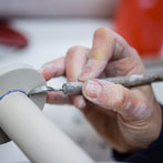 Jessica Thorn at work in her studio 2018